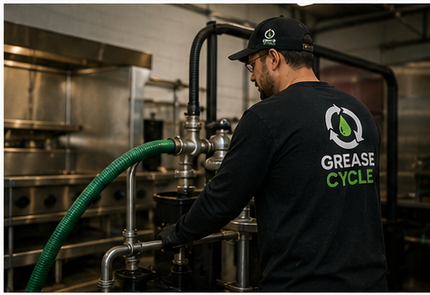 Grease Cycle worker on-site